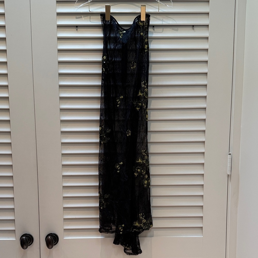 Topshop co ord embellished lace maxi skirt in black - Picture 4 of 5